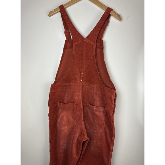 Anthropologie x PILCRO The Wanderer Corduroy Overalls Size 30 Distressed Orange - Picture 11 of 16
